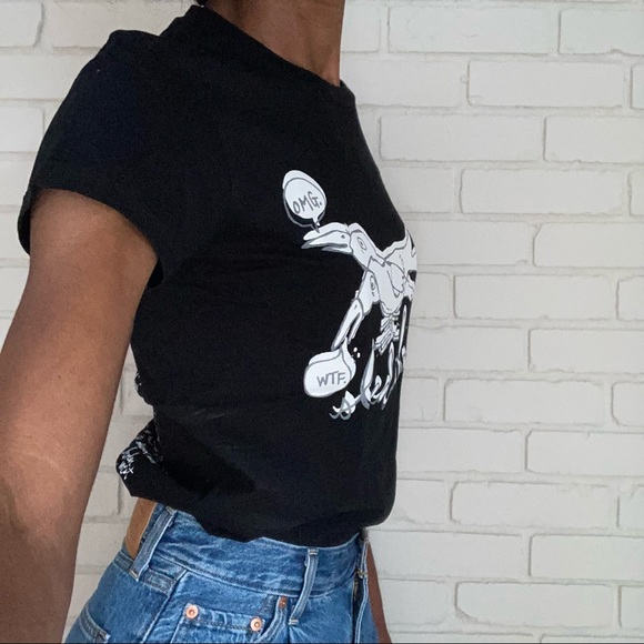 American Apparel Sled Island Black T-Shirt Tee - Picture 3 of 9